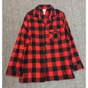 Wondershop Target Men's Sleepwear Long Sleeve Plaid Red Small